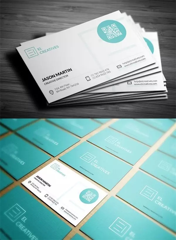 business card，Design，QR code，plane，